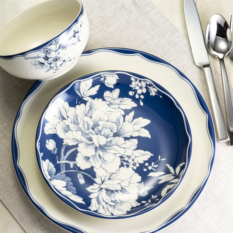 Blue and white porcelain dinnerware hotsell